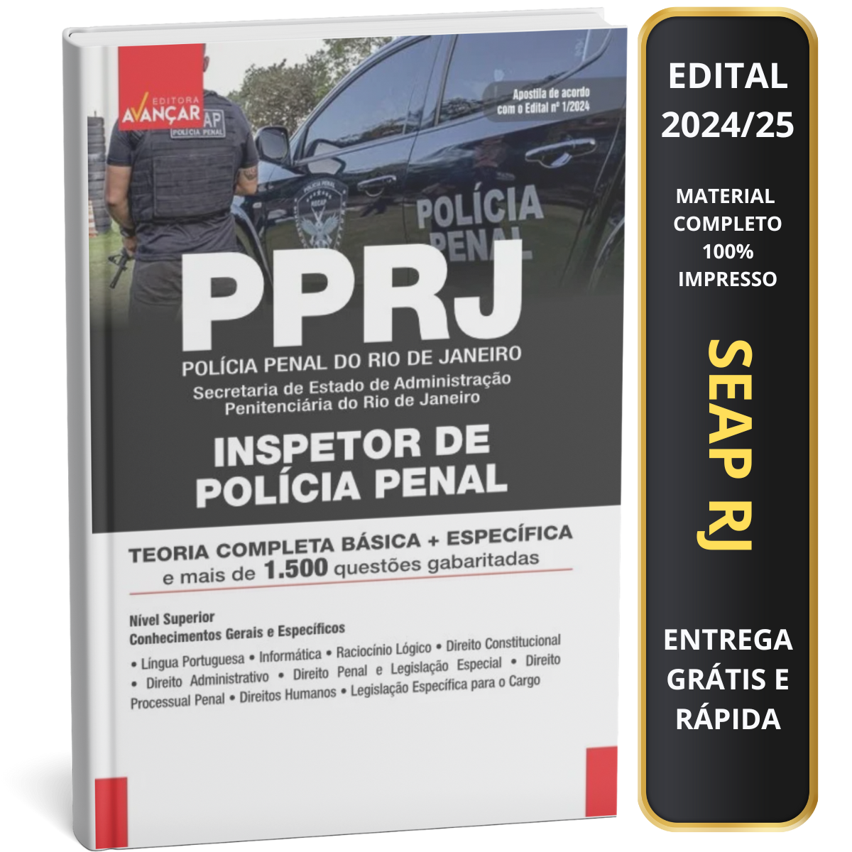 Apostila SEAP RJ - Inspetor de Polícia Penal - PPRJ - Impressa