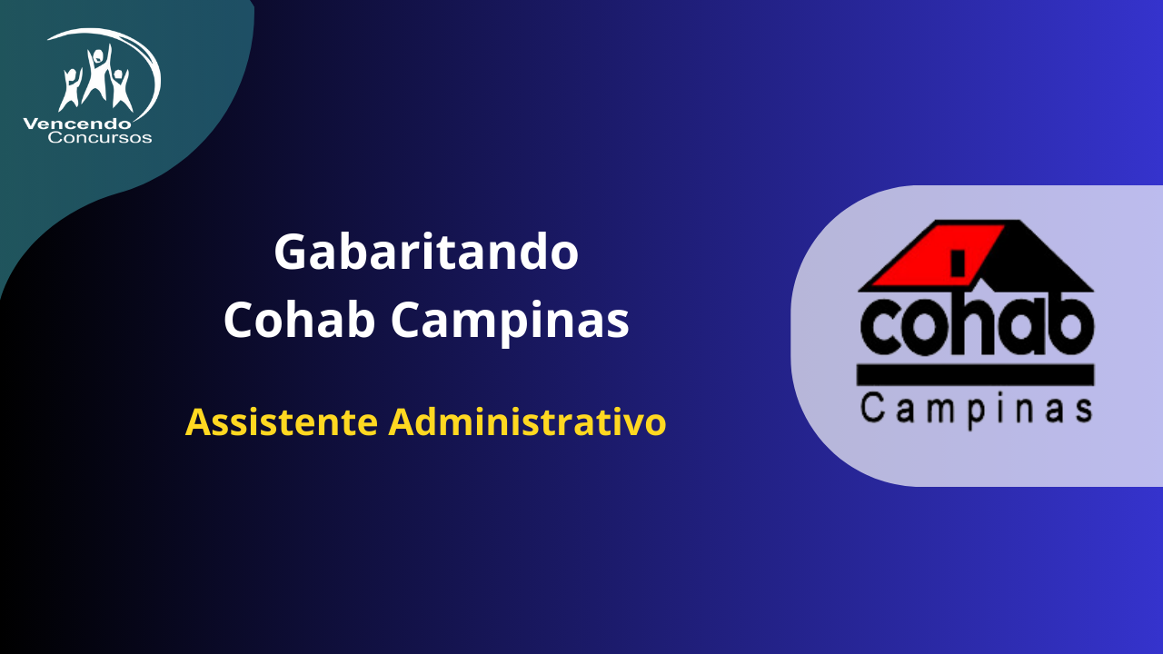 Concurso Cohab Campinas - Assistente Administrativo