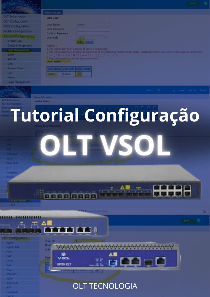 Configuração OLT VSOL 3 Configuracao OLT VSOL